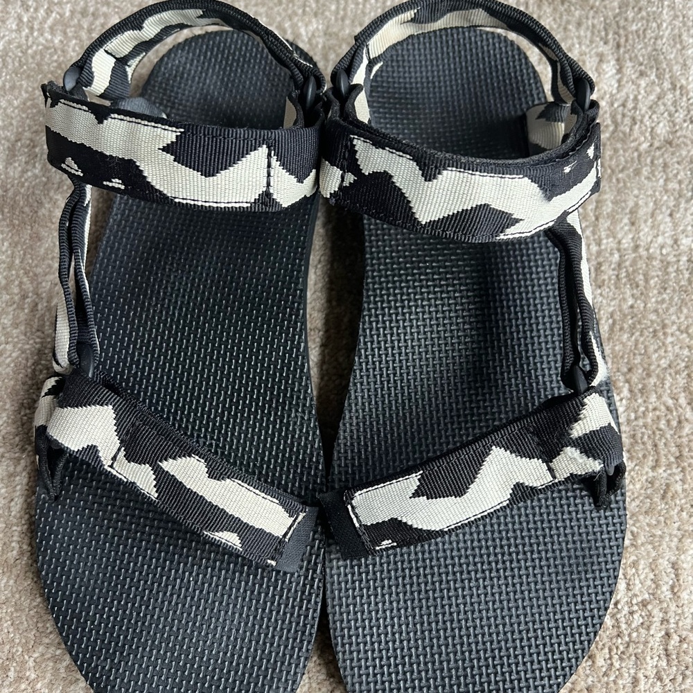 Teva Black and White Patterned Sandals